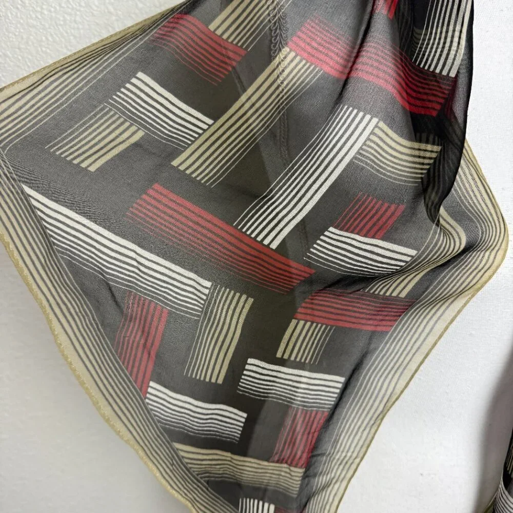 Vintage Ann Taylor Silk Tie - Scarf  Geometric